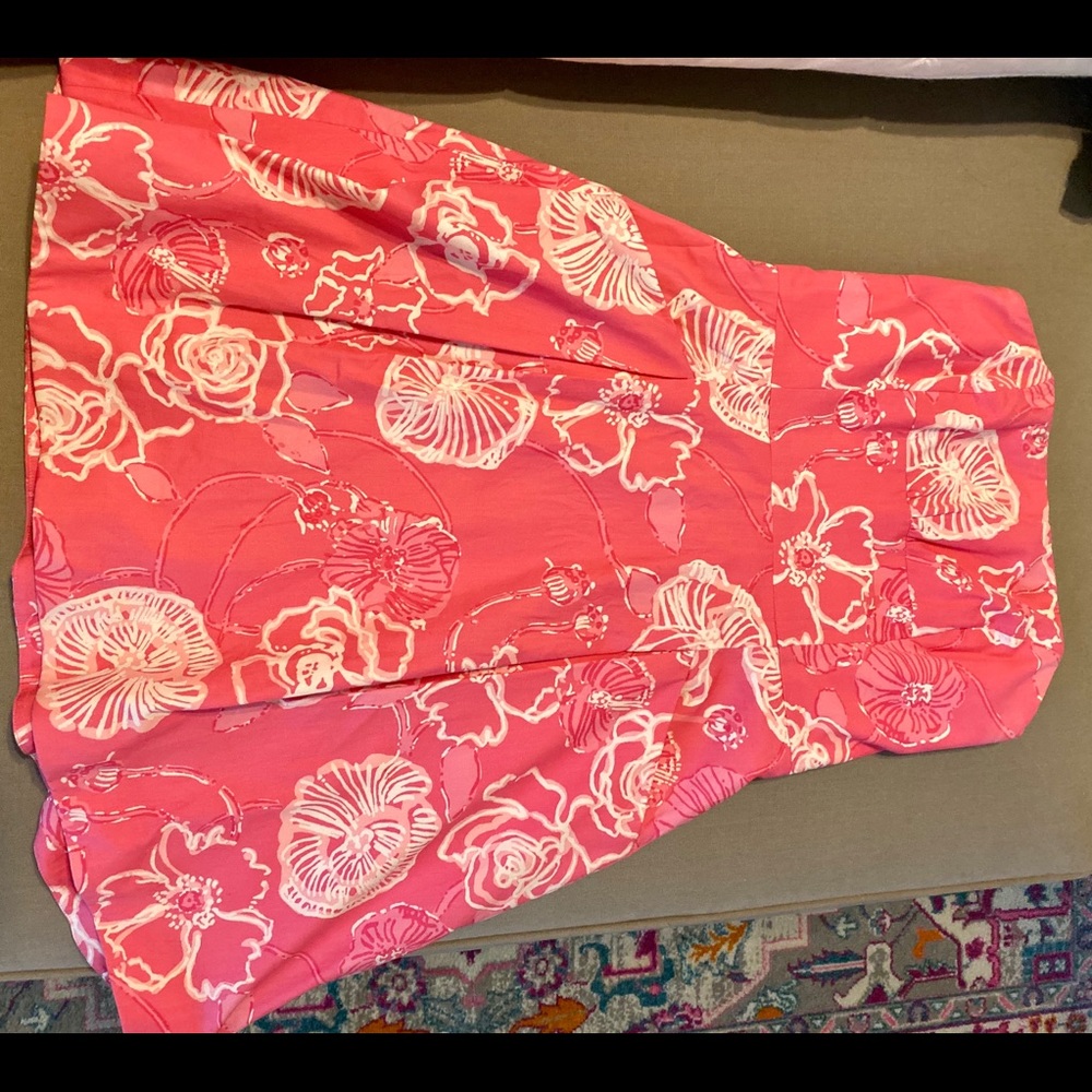 Lily Pulitzer pink strapless dress